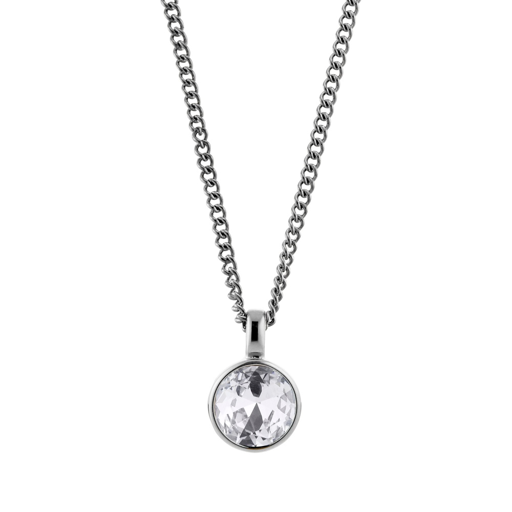 Dyrberg Kern Ette Silver Necklace - Crystal